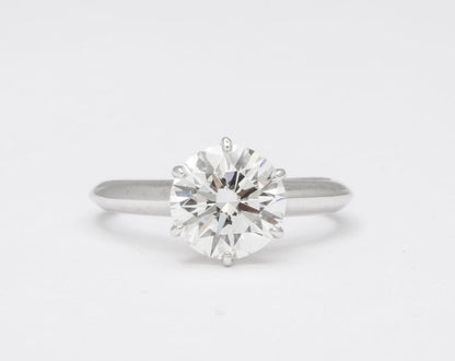 Tiffany & Co. 2.06ct Round Brilliant Diamond Solitaire Platinum Ring