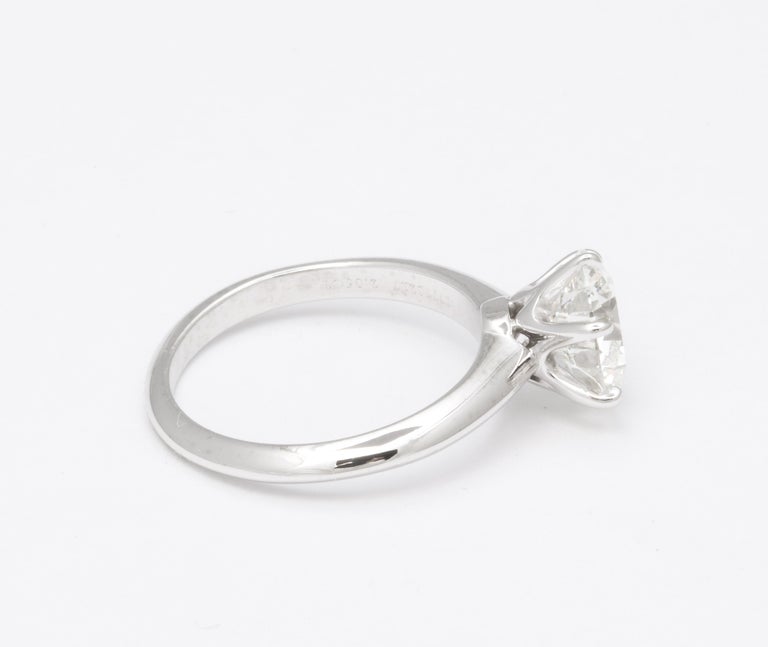 Tiffany & Co. 2.06ct Round Brilliant Diamond Solitaire Platinum Ring