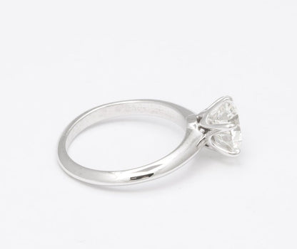 Tiffany & Co. 2.06ct Round Brilliant Diamond Solitaire Platinum Ring