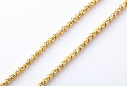 14k Yellow Gold Round Yellow Diamond Tennis Bracelet Pair 5.80ctw