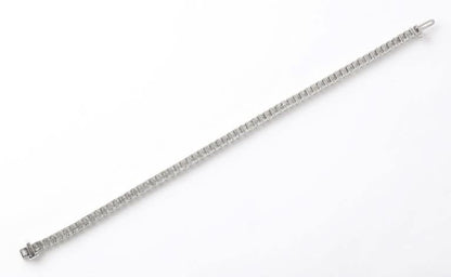 Exquisite 10.15 Carat Emerald Cut Diamond 14k White Gold Tennis Bracelet