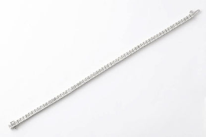 Exquisite 10.15 Carat Emerald Cut Diamond 14k White Gold Tennis Bracelet
