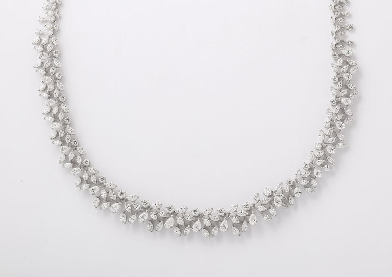 Diamond Scene 18k White Gold 17.53 Carat Diamond Choker Necklace