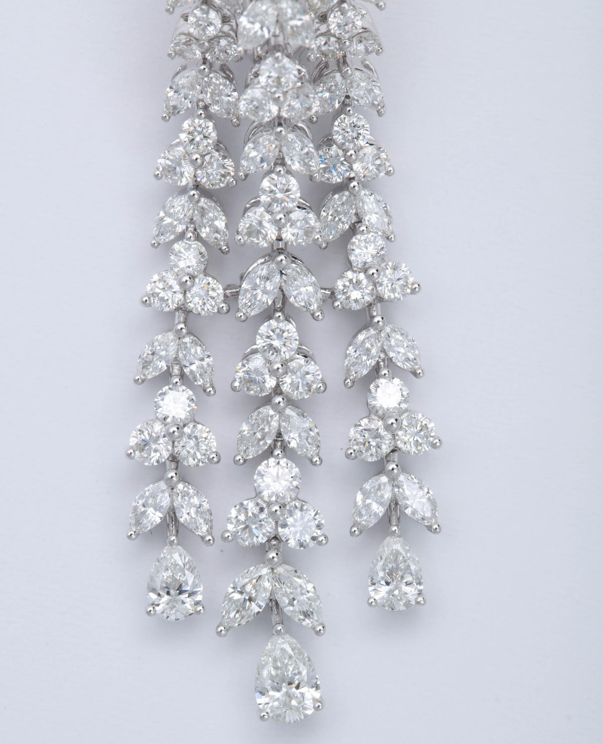 Impressive 10.52ct Diamond Dangle Earrings in 18k White Gold