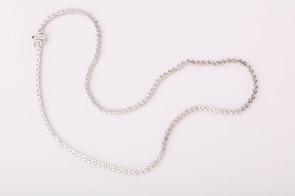 Diamond Choker Tennis Necklace 5.65 Carat Round Brilliant White Gold