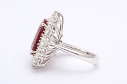 Damiani 9.11 Carat Fine Burma Ruby and Diamond Cocktail Ring