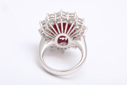 Damiani 9.11 Carat Fine Burma Ruby and Diamond Cocktail Ring