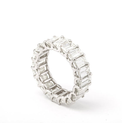 Emerald Cut Diamond Eternity Band in Custom Platinum Setting