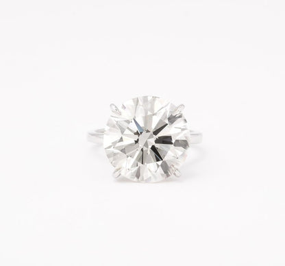 11 Carat GIA Certified Round Brilliant Diamond Platinum Engagement Ring