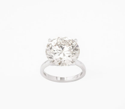 11 Carat GIA Certified Round Brilliant Diamond Platinum Engagement Ring