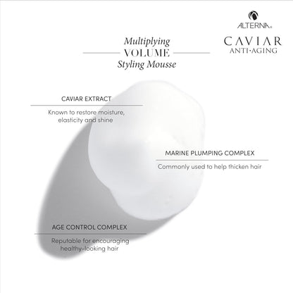 Haircare CAVIAR Anti-Aging Multiplying Volume Styling Mousse, 8.2 Fl Oz | for Fine, Thin Hair | Medium Hold | Create Instant Volume and Thickness | Sulfate Free