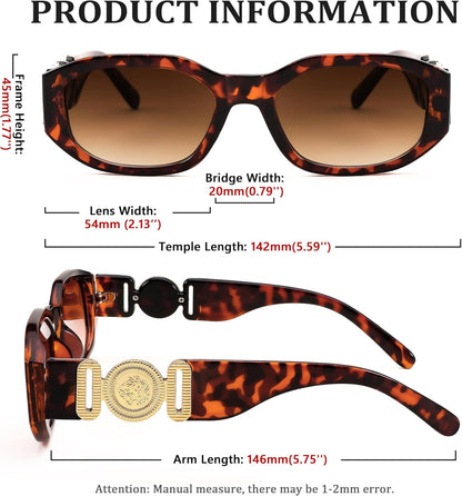 Retro Trendy Rectangle Sunglasses Women Men Vintage 90S Small Narrow Square Sunglasses B2322