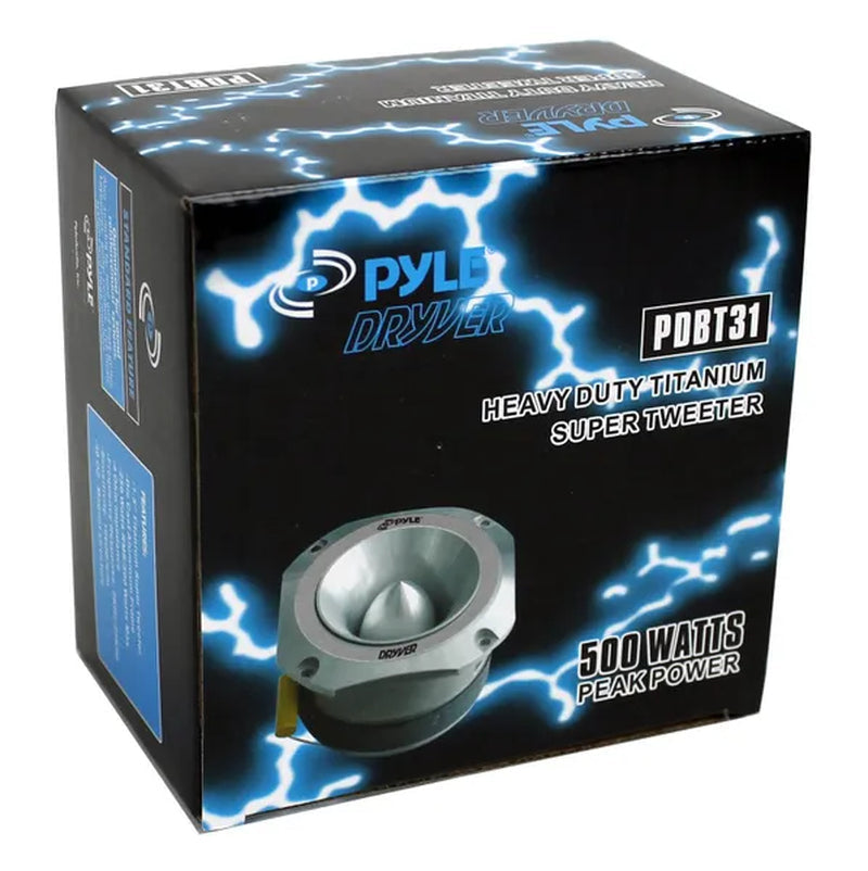 Pyle PDBT31 1.5" 1000W 4-Ohm Heavy Duty Titanium Super Car Audio Tweeters, Pair