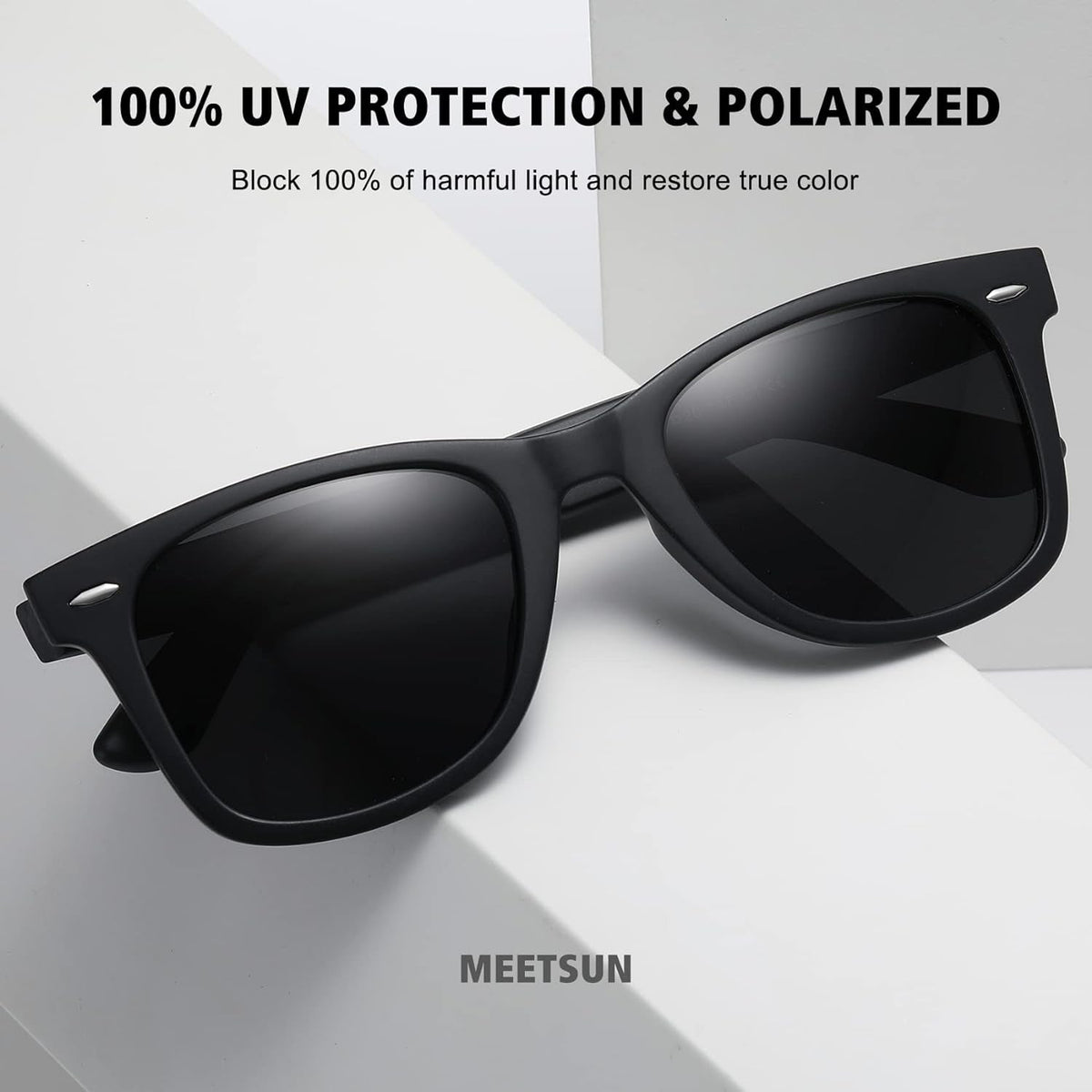 Retro Polarized Sunglasses for Women Men Classic Mirror Lens Driving Trendy Sun Glasses UV Protection (3 Pack)