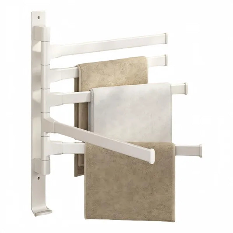 2024 New Wall Mounted 180° Swivel Multi-bar towel rack Towel Hanging Holder for Bathroom with Hook