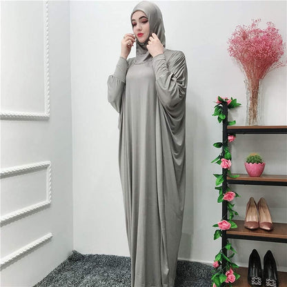 Women's hijab Muslim Dress Abaya Kaftan with Hijab Full Length Dress