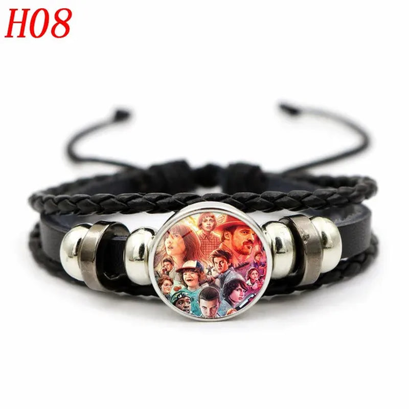 12 Styles Stranger Things 4 Hellfire Club Time Gem Bracelets & Bangles for Unisex Women Men Fashion Jewelry Gifts