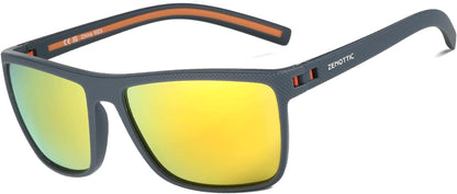 Polarized Sunglasses for Men Lightweight TR90 Frame UV400 Protection Square Sun Glasses