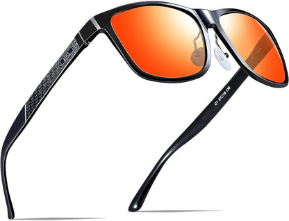Men's Retro Metal Frame Driving Polarized Sunglasses For Men Sun glasses
