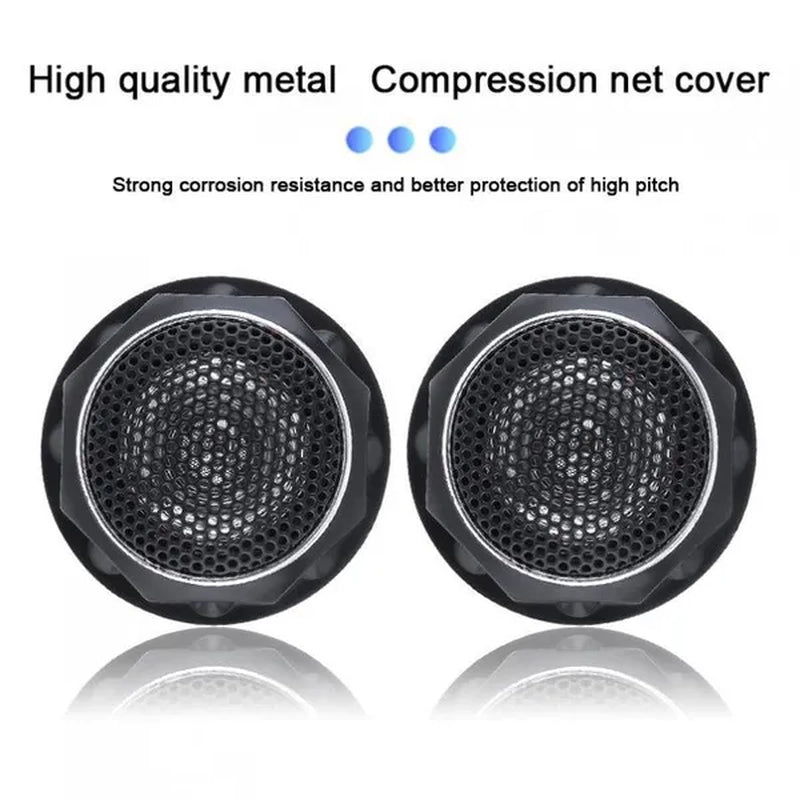 2Pcs 140W T280 High Efficiency ABS + Metal Mini Dome Tweeter Speakers for Car Audio System