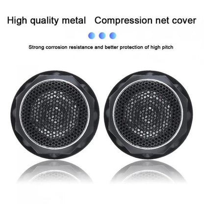 2Pcs 140W T280 High Efficiency ABS + Metal Mini Dome Tweeter Speakers for Car Audio System