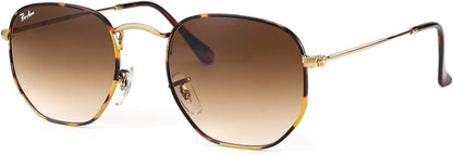 Small Square Sunglasses for Women Men 100% Real Glass Lens Hexagonal Frame