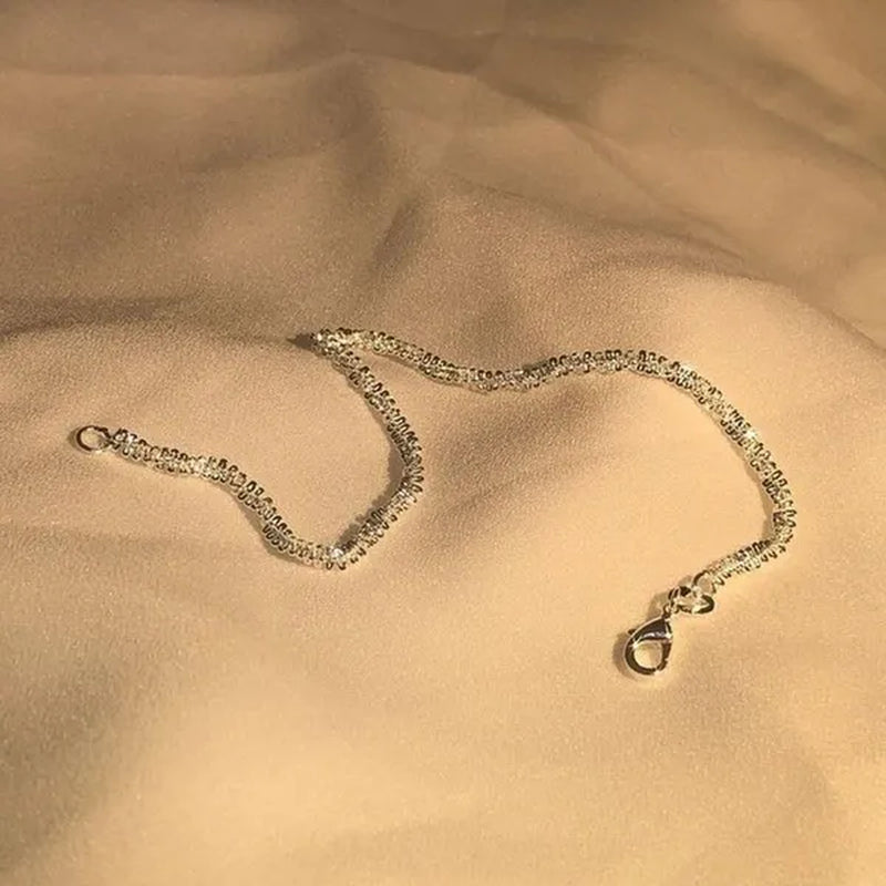 Women's Necklace Men's 16"-30" 3mm Shiny Ice Chain Necklace Chain Wedding Engagement Couple Jewelry