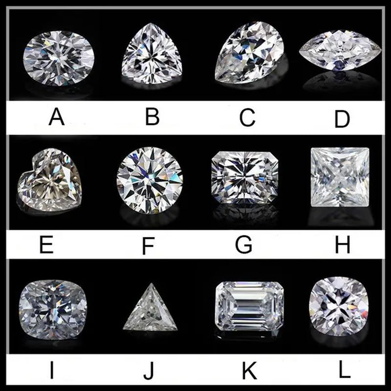 Round Brilliant Cut 1.0ct Carat 6.5mm E F Color Moissanites Loose Stone  Ring Jewelry Bracelet Material High Quality