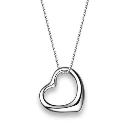 Fashion Jewelry Exquisite Women's 925 Sterling Silver Charm Heart Bracelets Necklaces for Wedding Party Christmas Gift Jewelry Set