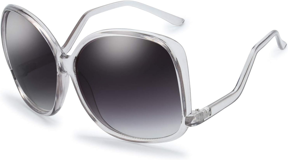 Women's Oversized Square Jackie O Cat Eye Hybrid Butterfly Fashion Sunglasses - Exquisite Packaging