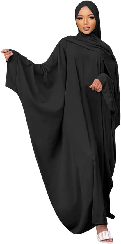 Abayas for Women Muslim One-Piece Prayer Dress Ramadan Kaftan Dresses for Women Dubai Islamic Abaya Full Length Dress