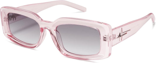 Classic Trendy Rectangle Polarized Sunglasses Thick Frame with Star Decorations SJ2285