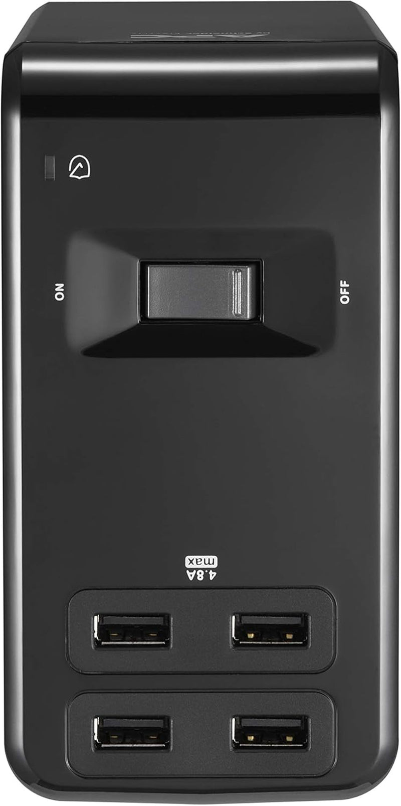 Desk Mount Power Station PE6U4, U-Shaped Surge Protector with USB Ports (4), Desk Clamp, 6 Outlet, 1080 Joules Black