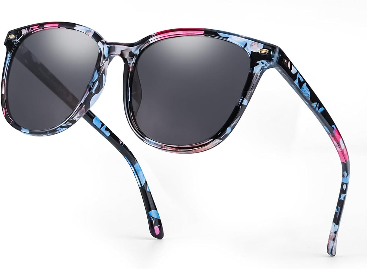 Polarized Sunglasses for Women, Square Mirrored Trendy Shades with UV Protection Reduce Glare Sun Glasses