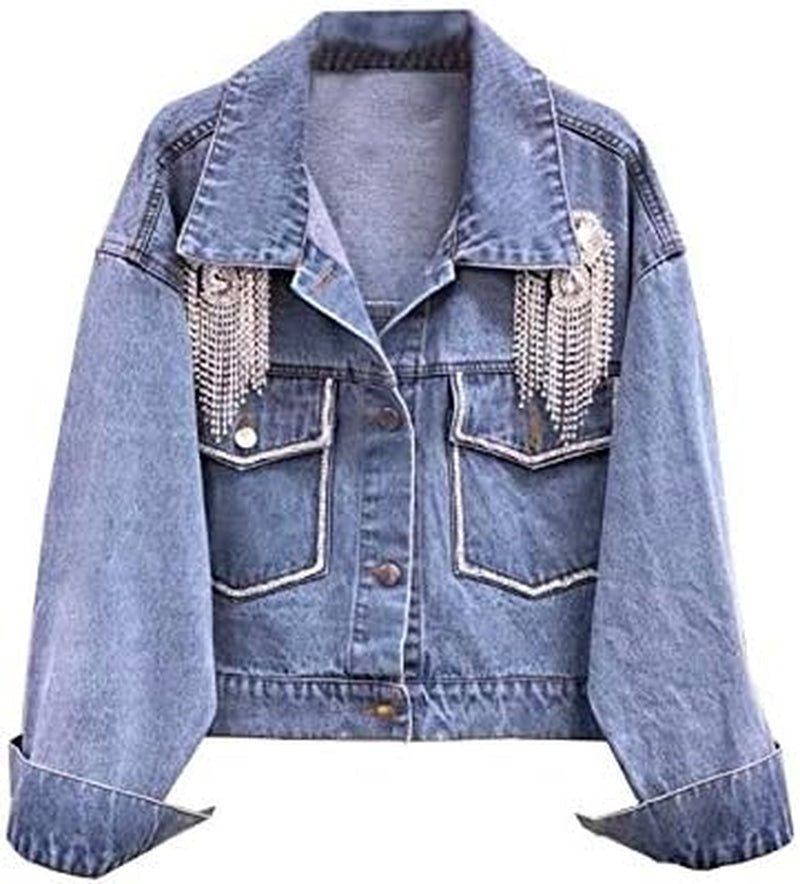 Beaded Diamond Waterdrop Design Patches Crystal Fringe Tassel Rhinestones Shoulder Badges Brooches Women Dress Applique 2Piece