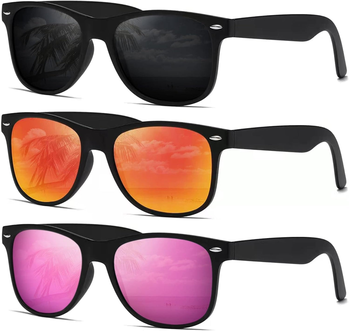 Sunglasses Men Polarized Sunglasses for Womens Trendy Retro Mirror Lens for Driving Fishing UV400 Protection