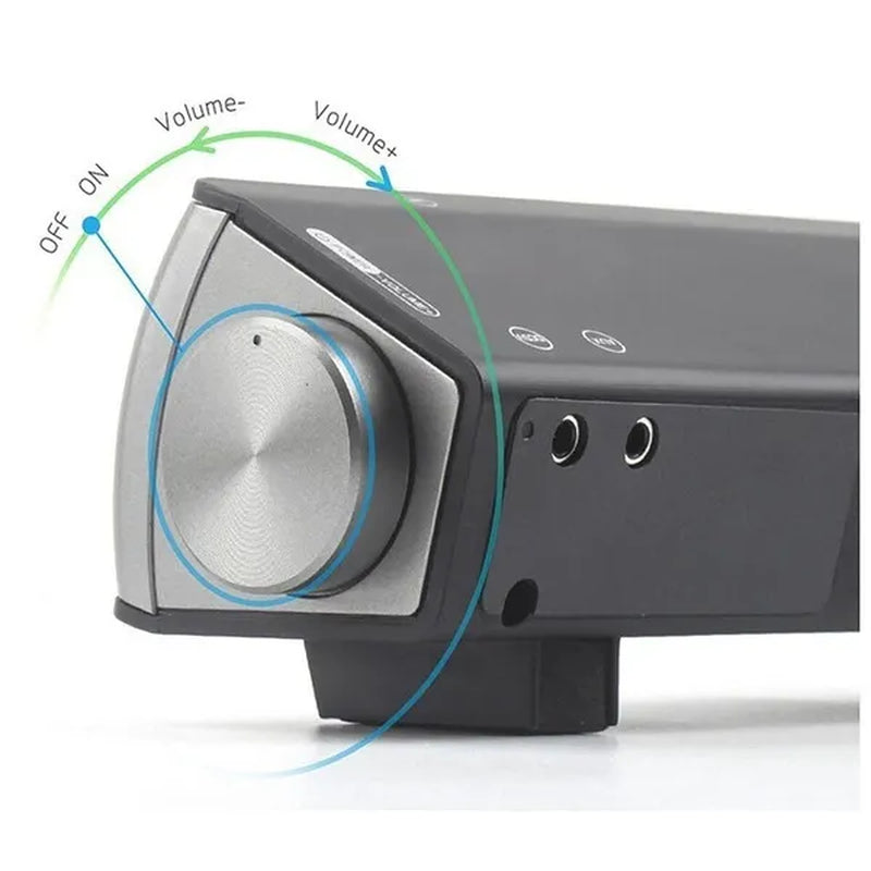 Brand New Strong Sound Bar Bluetooth Speakers Wireless Soundbar HIFI Box Subwoofer Speaker for TV / PC / Smartphone