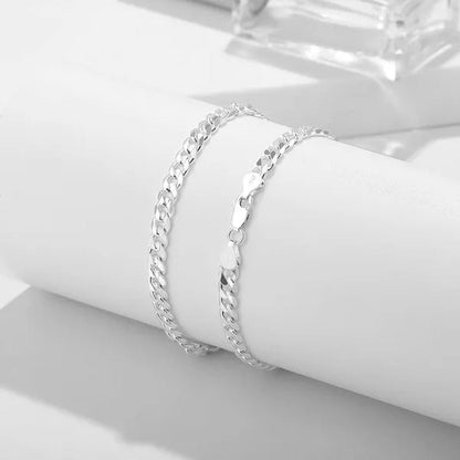 925 Sterling Silver Clasp 6mm Cuban Link Chain Bracelets for Mens Bracelet Chain Bracelets for Men Jewelry Men Gifts