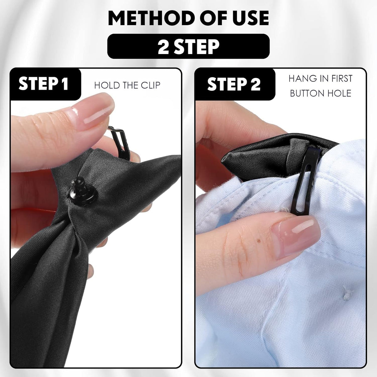 Clip on Ties for Men Solid Color Men'S 20 Inch Pretied Uniform Solid Color Clip on Tie