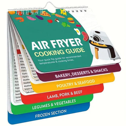 Air Fryer Cheat Sheet Magnets - Ultimate Accessories for Cooking Enthusiasts - Easy-to-Use Cooking Times Chart, Conversion Guide, Measurement Conversions, and More!