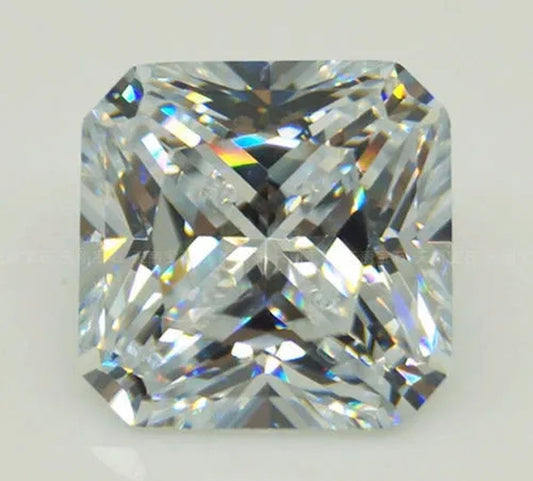 White Sapphire 6x6mm 1.72ct Cushion Faceted Cut Shape AAAAA VVS Loose Gemstone