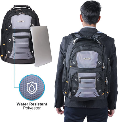 Drifter II Laptop Backpack, Black/Gray – Backpack for Men for Business and Travel, Durable Water-Resistant Material, Fits up to 17" Laptops (TSB239US)