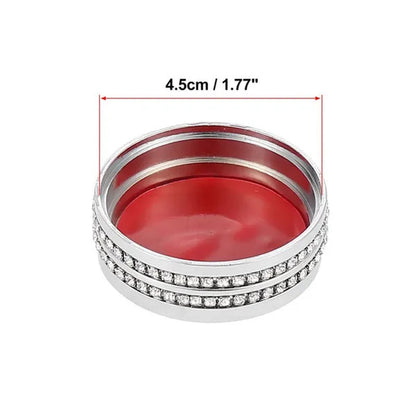 Car Bling Rhinestone Multimedia Volume Audio Knob Trim Interior Accessories for Mercedes Benz GLA X156 CLA C117 a Class W176 Silver Tone