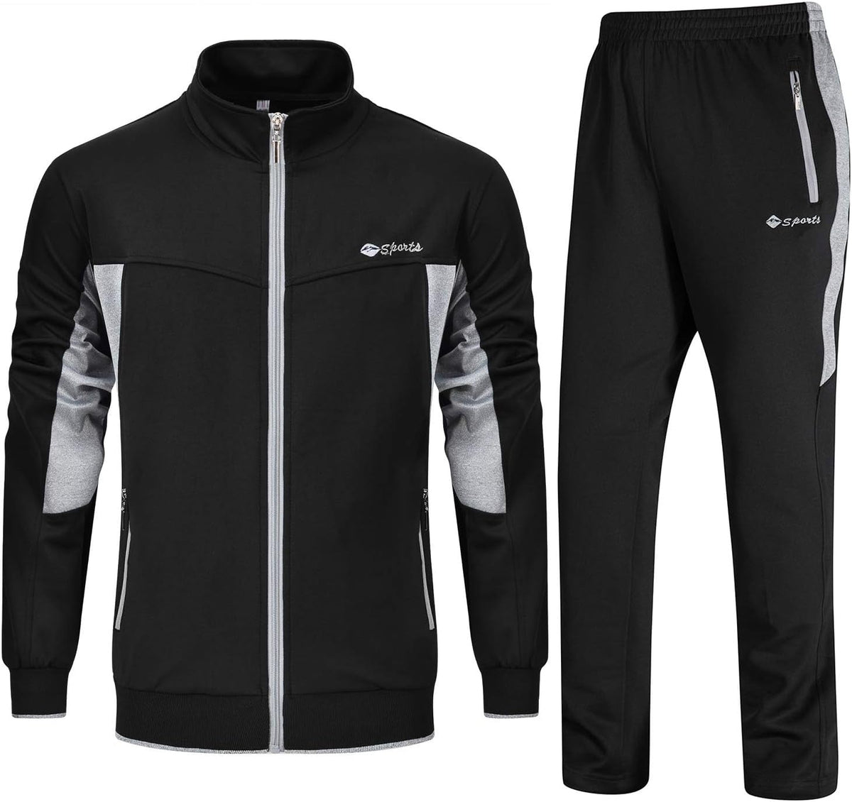 Men'S Tracksuit Sweatsuits 2 Piece Set Athletic Jogging Gym Activewear Sweat Track Suits Sets