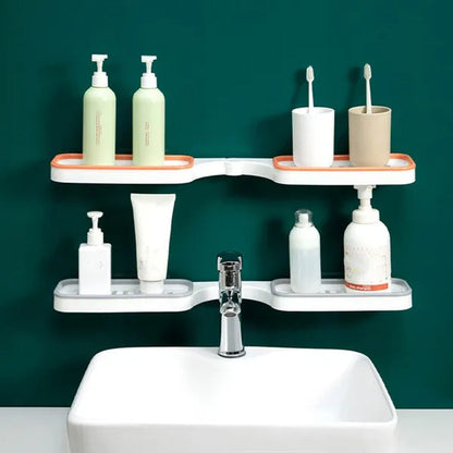 Unique Bathroom Container Shelf Shower Room Body Wash Toilets Shower Gel Holder Wall Mount Storage Rack Kitchen Organizer Shelf