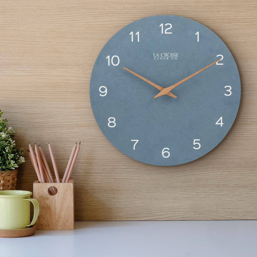 12 In. Blue Tahoe Quartz Analog Wall Clock