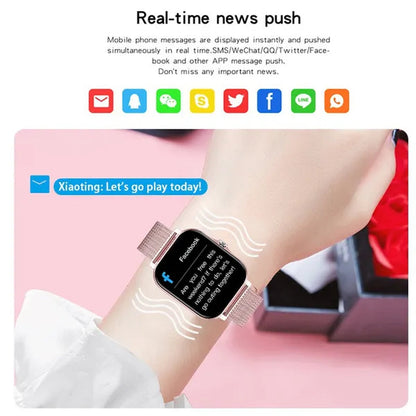 LIGE New Women Smart Watch Men 1.69" Color Screen Full touch Bluetooth Call Smart Bracelet Life Waterproof Fitness Tracker Ladies Health Bracelets Relogio Smartwatch+Gift