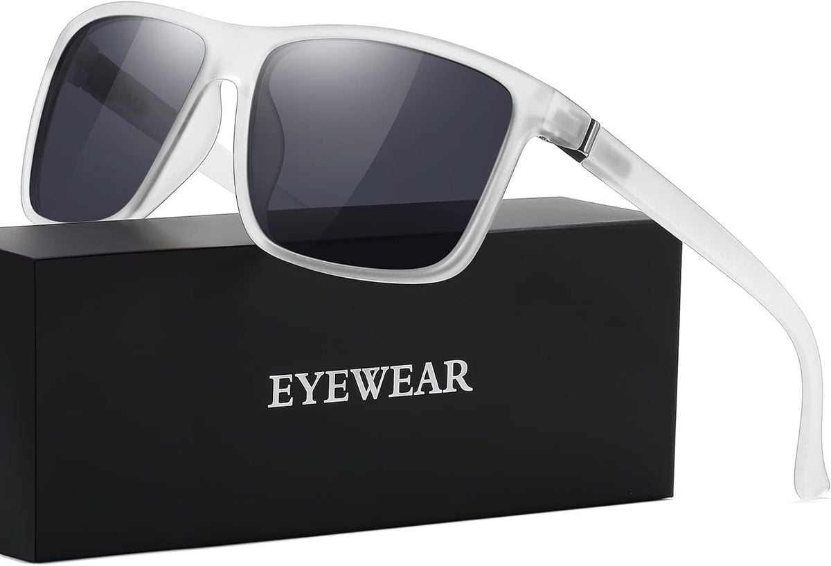 Sunglasses Men Polarized Sunglasses for Mens and Womens,Black Retro Sun Glasses Driving Fishing UV400 Protection
