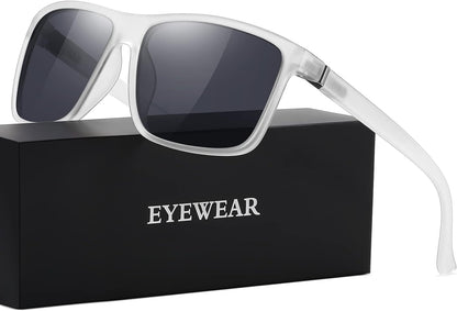 Sunglasses Men Polarized Sunglasses for Mens and Womens,Black Retro Sun Glasses Driving Fishing UV400 Protection