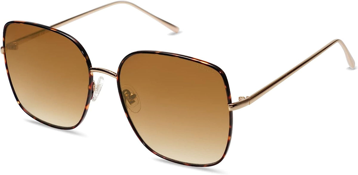 Trendy Oversized Square Metal Frame Sunglasses for Women Men Flat Mirrored Lens UV Protection Sunglasses SJ1146